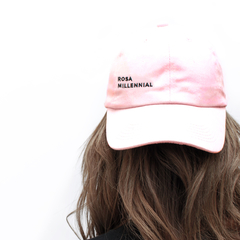 Gorra "rosa millennial" letras negras - comprar en línea