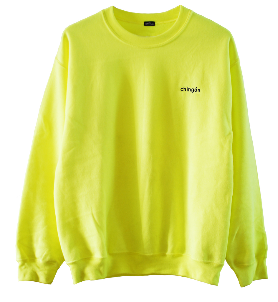 Sudadera chingon amarillo neon