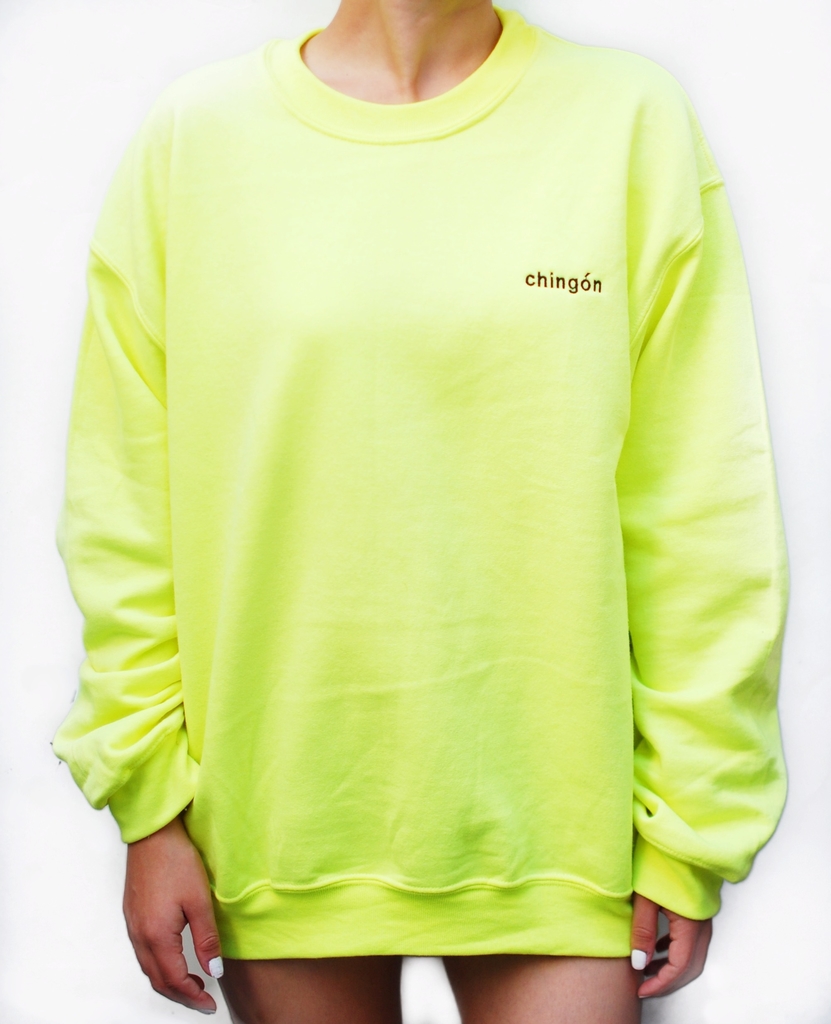 Sudadera chingon amarillo neon