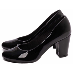 Sapato Scarpin Bico Redondo Verniz Preto TORRICELLA - 700A - comprar online