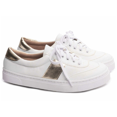 Tênis Feminino Branco e Dourado TORRICELLA - 5000-12B na internet