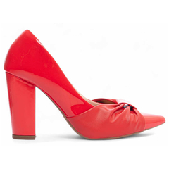 Sapato Scarpin Verniz/Napa Vermelho TORRICELLA - 65-10B - loja online