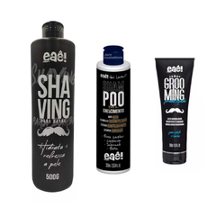 Kit Masculino Shaving + Pomada + Shampoo Crescimento - Eaê