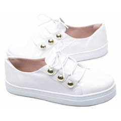 Tênis Slip On Feminino Branco TORRICELLA - 5000-35B - Lu.com Variedades