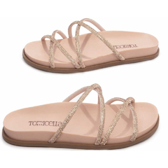 Sandália Papete Birken Manta de Strass TORRICELLA - 597B - Lu.com Variedades