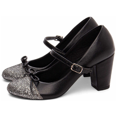 Sapato Boneca Mary Jane Preto e Glitter TORRICELLA - 772A - comprar online