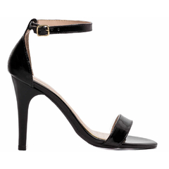 Sandália Feminina Verniz Preto TORRICELLA - 7060A - Lu.com Variedades