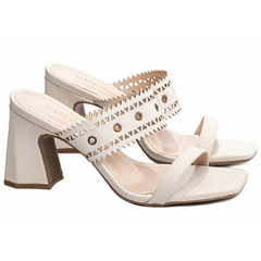 Sandália Tamanco Feminino Off White TORRICELLA - 60-513A - comprar online