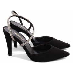 Sapato Scarpin Nobuck Preto com Strass TORRICELLA - 67080A na internet