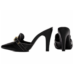 Sapato Scarpin Mule Preto TORRICELLA - 67055A - Lu.com Variedades