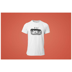 Camiseta Masculina Classic - Pai Herói - Branca