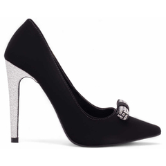 Sapato Scarpin Nobuck Preto Salto 12 TORRICELLA - 80013A - loja online