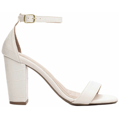 Imagem do Sandália Feminina Napa-Croco Off White TORRICELLA - 8060B