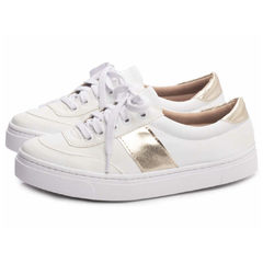 Tênis Feminino Branco e Dourado TORRICELLA - 5000-12B - comprar online