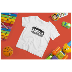 Camiseta Infantil Classic - Meu Pai é um Herói - Branca