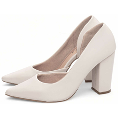 Sapato Scarpin Aberto do Lado Off White TORRICELLA - 65-05B - comprar online