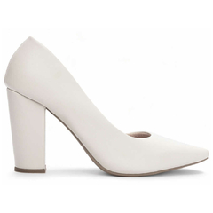 Sapato Scarpin Aberto do Lado Off White TORRICELLA - 65-05B - loja online