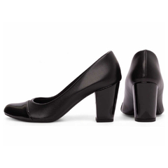 Sapato Scarpin Boneca Bico Redondo Preto TORRICELLA - 769A - Lu.com Variedades