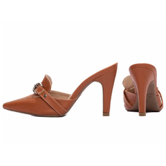 Sapato Scarpin Mule Caramelo TORRICELLA - 67055B - Lu.com Variedades