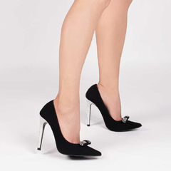 Sapato Scarpin Nobuck Preto Salto 12 TORRICELLA - 80013A - loja online