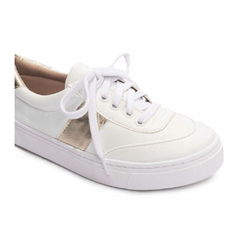 Tênis Feminino Branco e Dourado TORRICELLA - 5000-12B