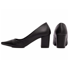 Sapato Scarpin Feminino Preto Salto 6,5cm TORRICELLA - 601F - Lu.com Variedades