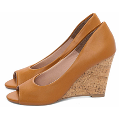 Anabela Plataforma Cunha Feminina Caramelo TORRICELLA - 105D - comprar online