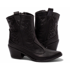 Bota Texana Country Cano Baixo Com Bordados TORRICELLA - 500-559A - Lu.com Variedades