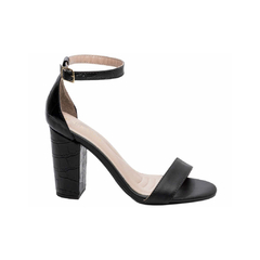 Sandália Feminina Napa-Croco Preto TORRICELLA - 8060D