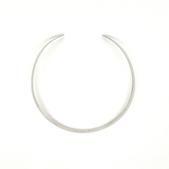 Colar Choker Liso Curto Prata - comprar online