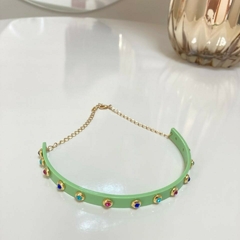 Choker Acrilico com Cristais