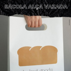 SACOLA PAPEL ALÇA VAZADA 1 COR, 24x33x14cm, 80g, 3mil, R$ 1,29und