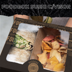 FOODBOX SUSHI M COM VISOR 12x20x4cm, 3mil und, R$3,26