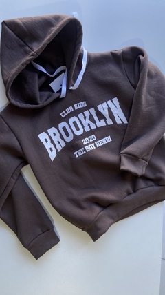 CASACO MOLETOM BROOKLYN - MARROM