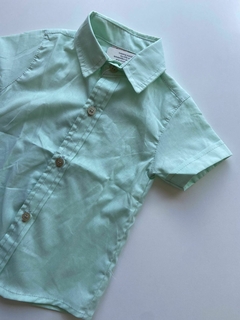 Camisa Social - Linho- Verde água