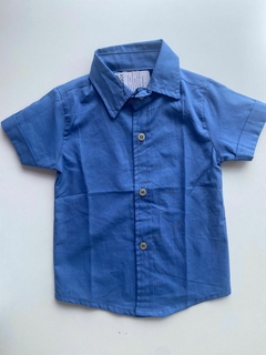 Camisa Social - Linho- Azul - comprar online