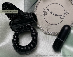 Anillo vibrador lengua negro