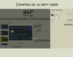 Gift Card $ 3000 - comprar online