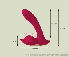 Imagen de Succionador y vibrador recargable Heart of Ocean