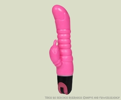 Vibrador jelly con rabbit - Happys & Flowers