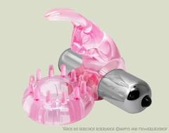 Anillo vibrador rabbit rosa - tienda online