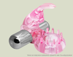 Imagen de Anillo vibrador rabbit rosa