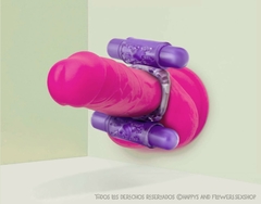 Anillo vibrador dos balas violeta