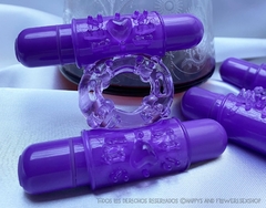 Anillo vibrador dos balas violeta - Happys & Flowers