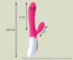 Imagen de Vibrador recargable con estimulador de clítoris