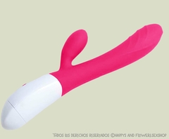 Vibrador recargable con estimulador de clítoris