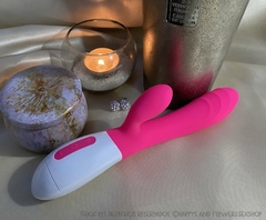 Vibrador recargable con estimulador de clítoris