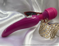 Vibrador masajeador con cabezal de silicona