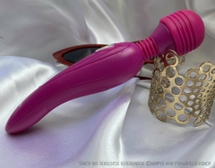 Vibrador masajeador con cabezal de silicona - Happys & Flowers