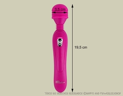 Vibrador masajeador con cabezal de silicona